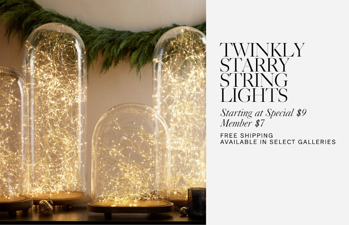 Restoration hardware starry store string lights